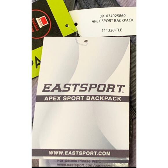 Eastsport Apex Sport Backpack 18 Inch Light Purple School Class Hiking Outdoors - Picture 5 of 16